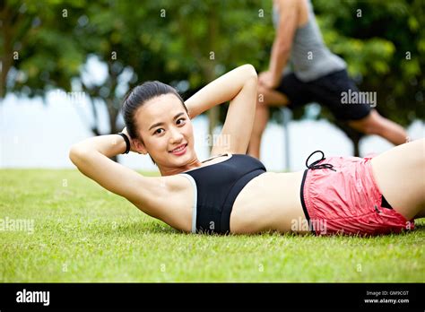 Beautiful Young Woman Doing Sit Hi Res Stock Photography And Images Alamy