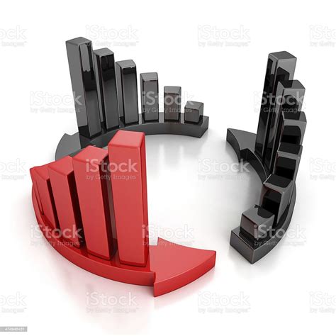 Growing Bar Charts On Cycled Arrows Stock Photo Download Image Now