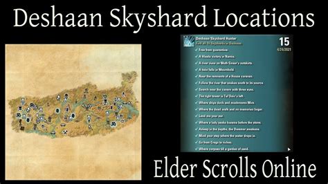 Deshaan Skyshard Locations Elder Scrolls Online Eso Youtube