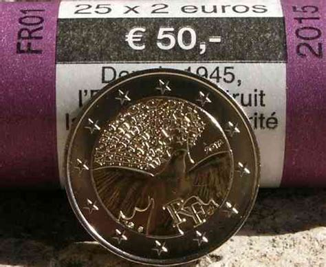 2 Euros Commémorative France 2015 70 Ans Paix Europe Unc Romacoin