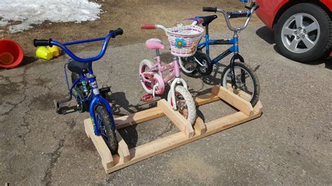 Diy Kid Bike Rack Wood Craft Projects Diy For Kids Wood Crafts