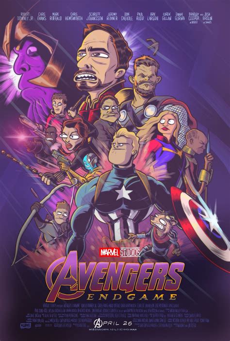 Avengers Endgame Gauntlet Sketch Poster