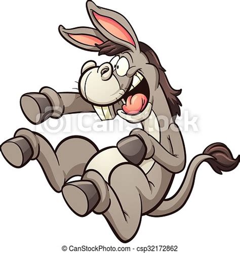 Laughing Donkey Donkey Mocking And Laughing Hysterically Vector Clip