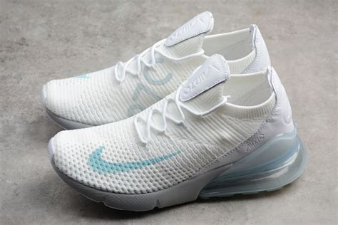Nike Air Max 270 Flyknit White Sky Blue Womens Running Shoes