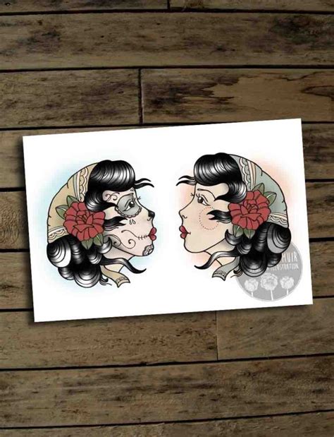 Gypsy Girl And Sugar Skull Hand Tattoo Designs Katehelenmuir