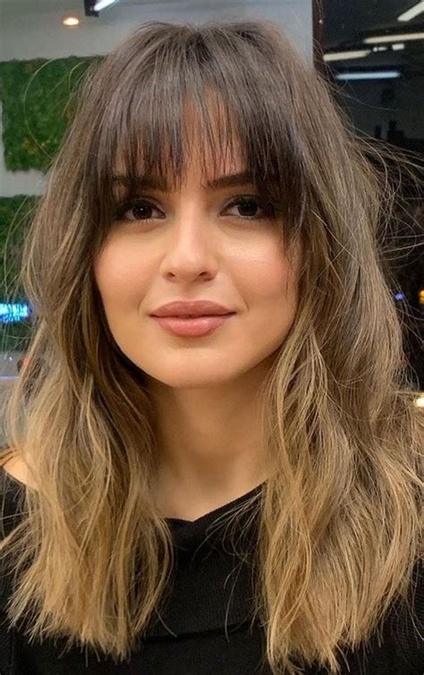 Cute Haircuts And Hairstyles With Bangs Ombre And Ghostcut Medium Length Hair Styles Bangs