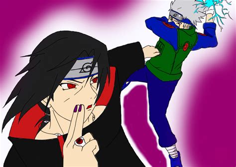 Kakashi Vs Itachi By Flamingguitar14 On Deviantart