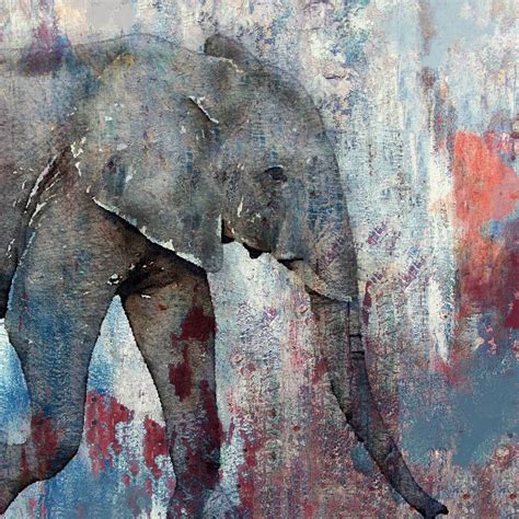 Indian Elephant Watercolor Painting Poster Print Framed Prints By