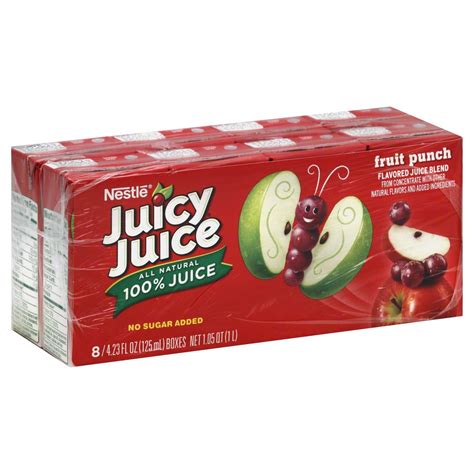 Juicy Juice 100 Fruit Punch Juice Blend 423 Oz Boxes Shop Juice At