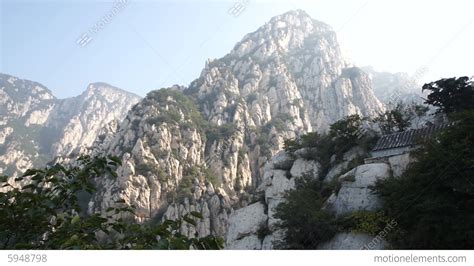 China Songshan Mountains 02 Pan Up Stock Video Footage 5948798