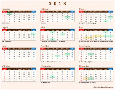 Calendar 2018 malaysia with holidays free download. Kalender 2018 Indonesia dan Libur Nasional | Chocky Sihombing