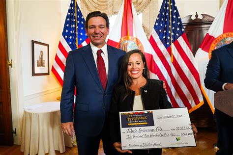 Governor Ron Desantis And First Lady Casey Desantis Celebrate Hispanic