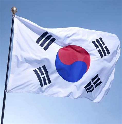 Gran Bandera De Corea Del Sur Poliéster El Banner Nacional Coreano
