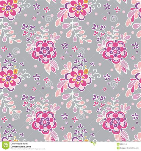 Floral Vintage Seamless Pattern Stock Illustration Illustration Of