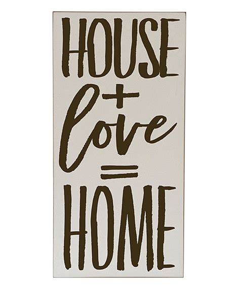 Look At This Cream And Brown House Plus Love Equals Home Wall Sign On