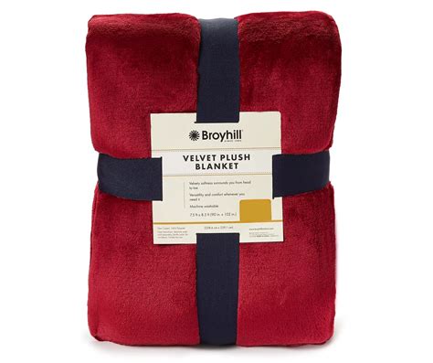Broyhill Broyhill Deep Red Velvet Plush Blanket Big Lots