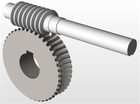 Worm Gear Parts And Assembly 3d Cad Model Library Grabcad