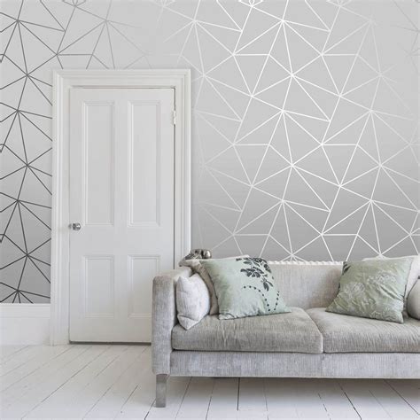 I Love Wallpaper Zara Shimmer Metallic Wallpaper Soft Grey Silver