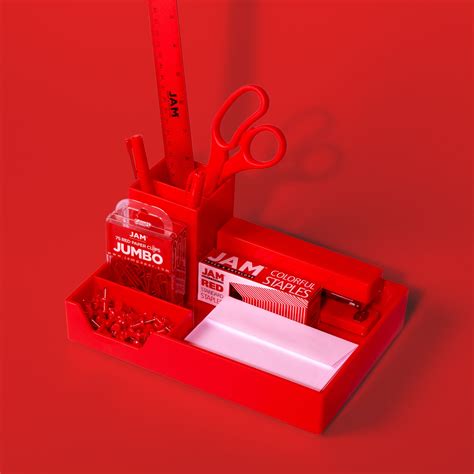 Bold Red Office Supplies In 2023 Red Office Red Stationary Items
