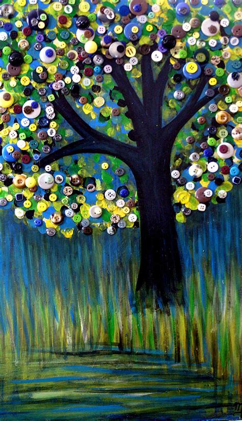 Button Tree 0005 Painting By Monica Furlow