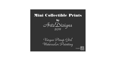 Vargas Pinup Girl Mini Collectible Prints Postcard Zazzle