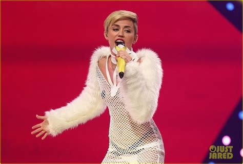 miley cyrus sings wrecking ball in nearly nude outfit video photo 2957230 miley cyrus