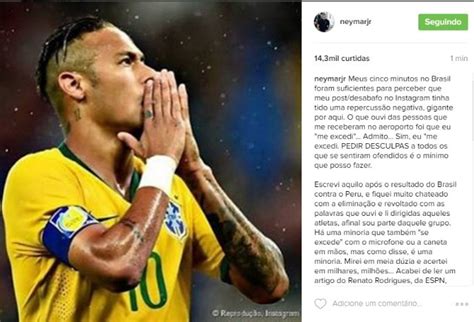 neymar pede desculpas por declarações após eliminação sim eu me excedi blog brasil mundial