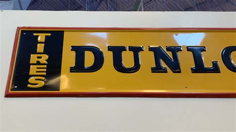 Dunlop Tires Single Sided Tin Embossed Sign At Punta Gorda 2021 As P180
