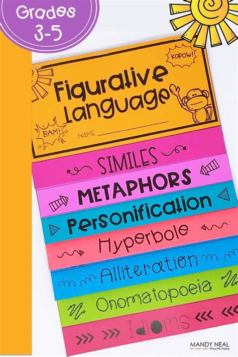 Figurative Language Flipbook Figurative Language Activities