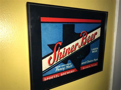 Shiner Texas Beer Bar Encadré Publicité Imprimer Homme Cave Etsy