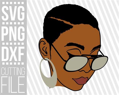Black Woman With Glasses Svg Afro Woman Svg Afro Braids Etsy Afro My