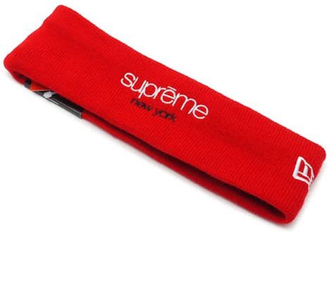 Supreme New Era Classic Logo Headband Red Fw15