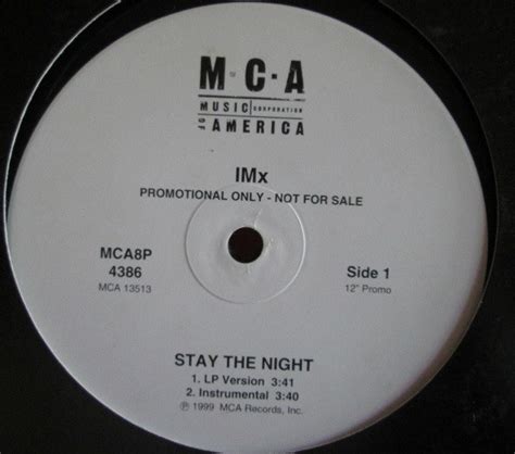 Imx Stay The Night 1999 Vinyl Discogs