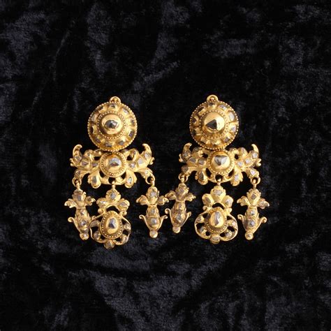 18th Century Spanish Rose Cut Diamond Girandole Earrings — Erica Weiner