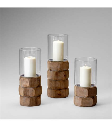 Wooden Tall Candle Holders