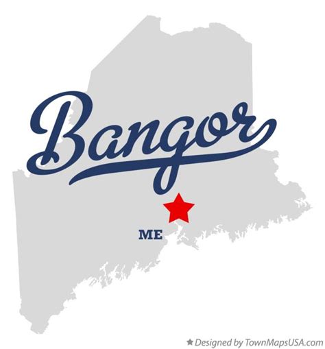 Map Of Bangor Me Maine