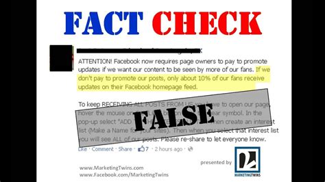 Fact Check Facebook Promoted Posts Youtube