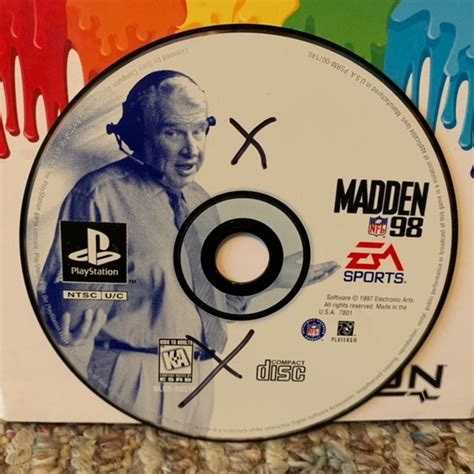 Free Madden ‘98 Sony Playstation 1 1997 Game Only Tested