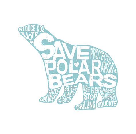 Save Polar Bears Digital Art By Laura Ostrowski Pixels