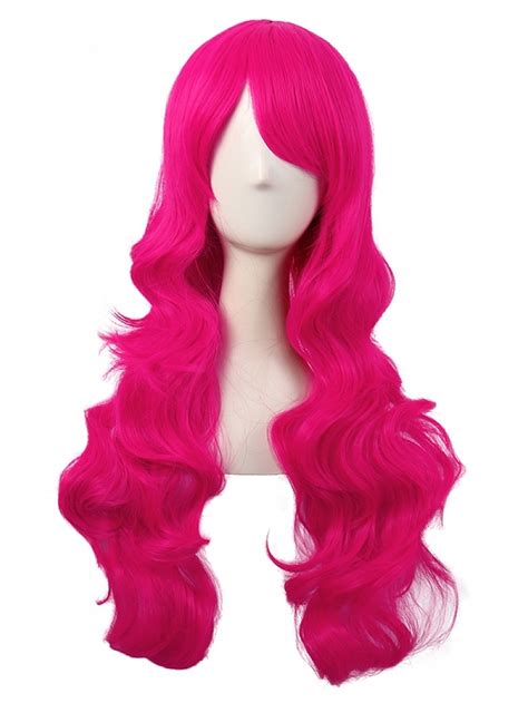 pink synthetic lace front wigs