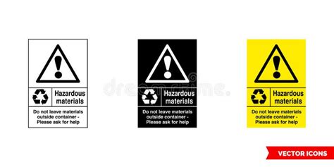 Materiais Perigosos Etiquetas De Hazmat Ilustração do Vetor