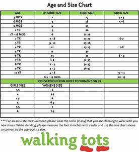 Size Chart Walking Tots Baby Shoe Size Chart Baby Clothes Sizes