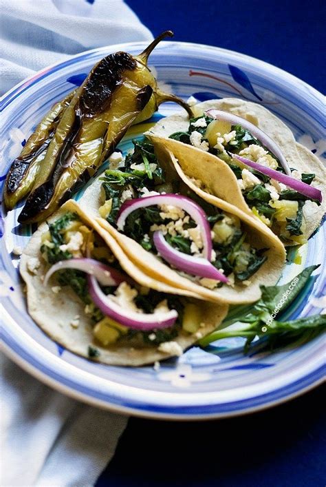 Potato And Spinach Tacos With Queso Fresco Mexican Made Meatless