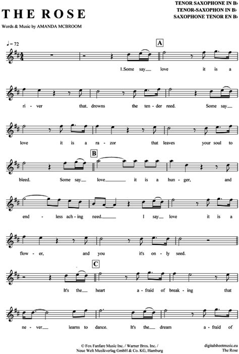 Bruder jakob kinderlied kanon in 33 sprachen ~ bruder jakob ddur ddur noten für kinder kostenlos singen und musizieren. The Rose (Tenor-Sax) Bette Midler PDF Noten >>> KLICK ...