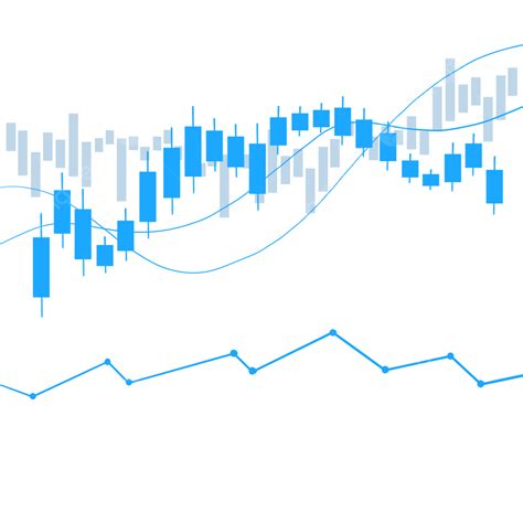Gambar Stock K Line Chart Trend Upward Stock Market Investment Blue