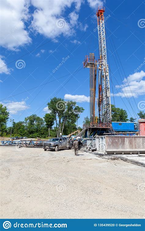 The Marcellus Shale Drilling Construction Site Editorial Image Image