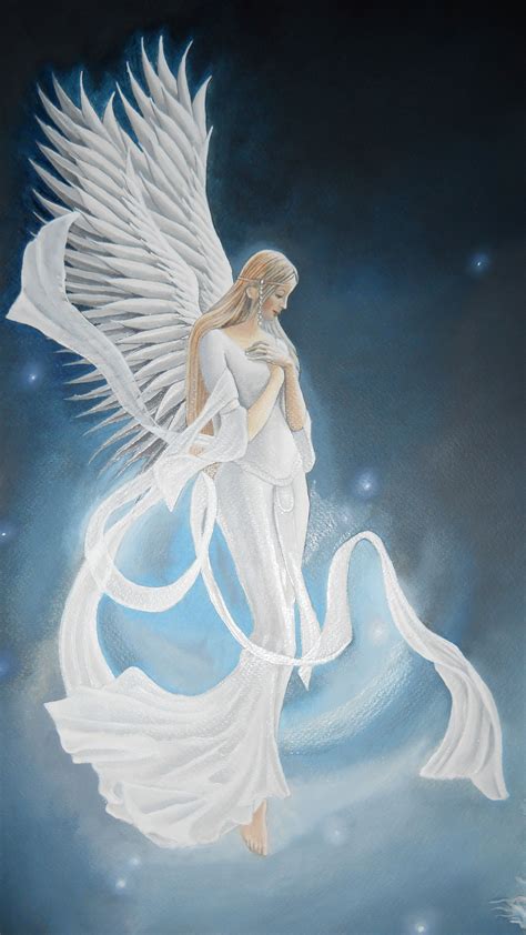 Heaven Sent By Raven Wing Hughes Oil On Paper Beautiful Angels