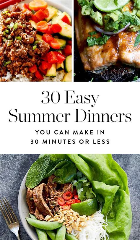 Enjoy these easy summer dinner recipes for family and friends! 40 Quick Summer Dinners You Can Make in 30 Minutes or Less ...