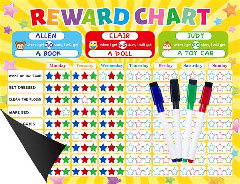Buy Magnetic Chore Chart For Multiple Kids Responsibility Chart Good