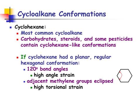 If the bond angles were significantly distorted from tetrahedral, we would expect to see a greater heat of formation. PPT - Cycloalkanes PowerPoint Presentation - ID:6516177